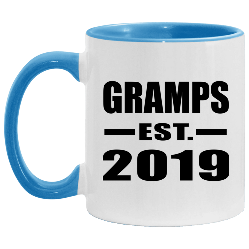 Gramps Established EST. 2019 - 11oz Accent Mug Blue
