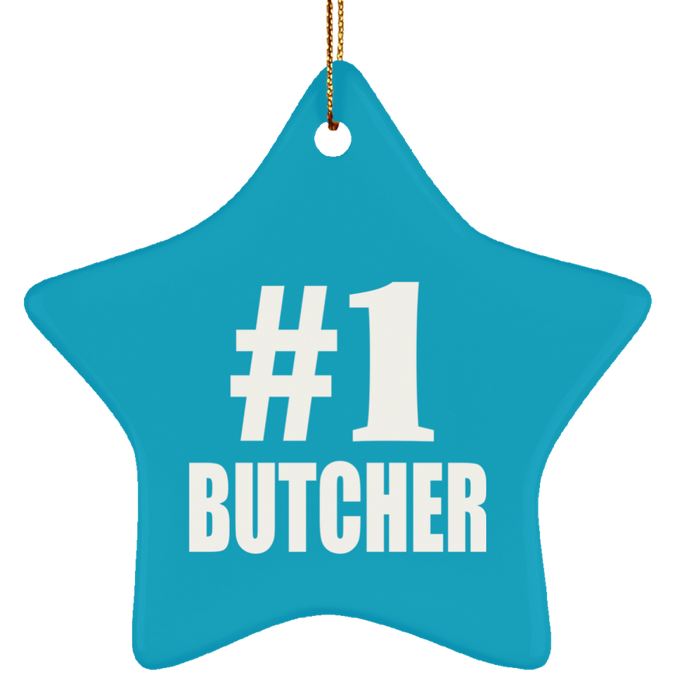 Number One #1 Butcher - Star Ornament
