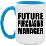 Future Purchasing Manager - 15oz Accent Mug Blue