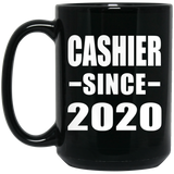 Cashier Since 2020 - 15oz Coffee Mug Black