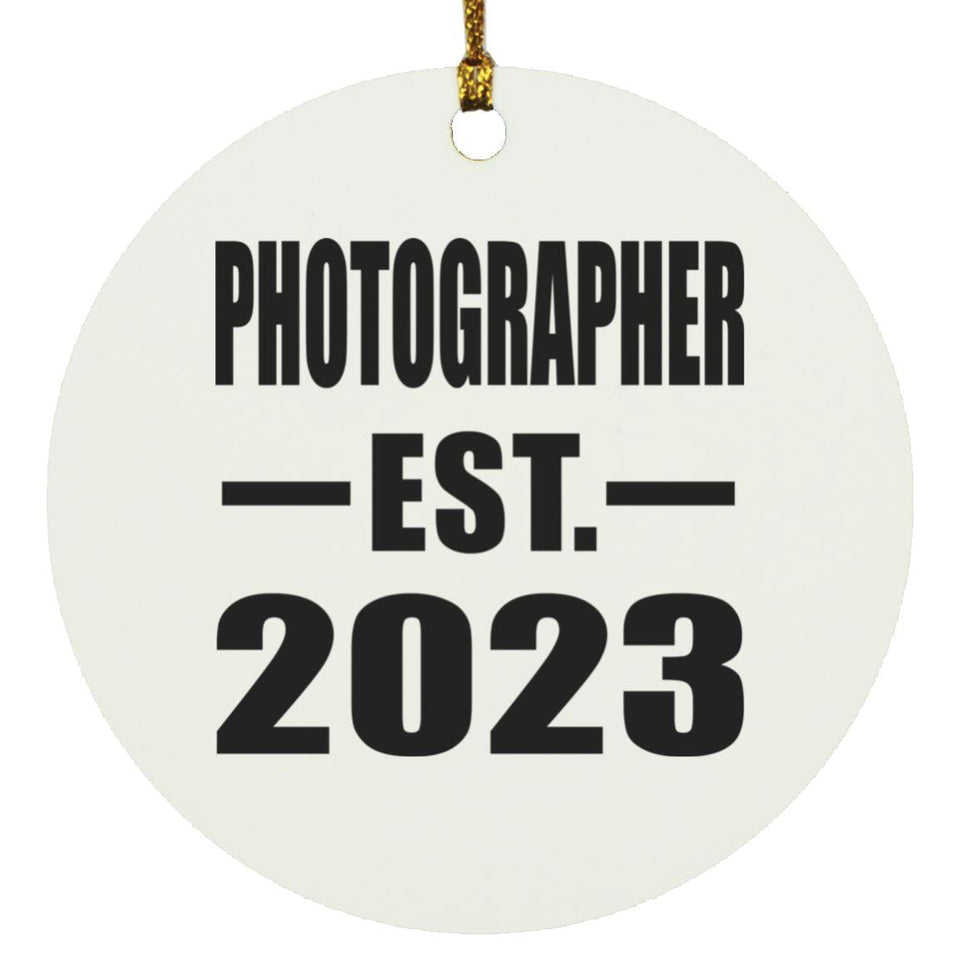 Photographer Established EST. 2023 - Circle Ornament