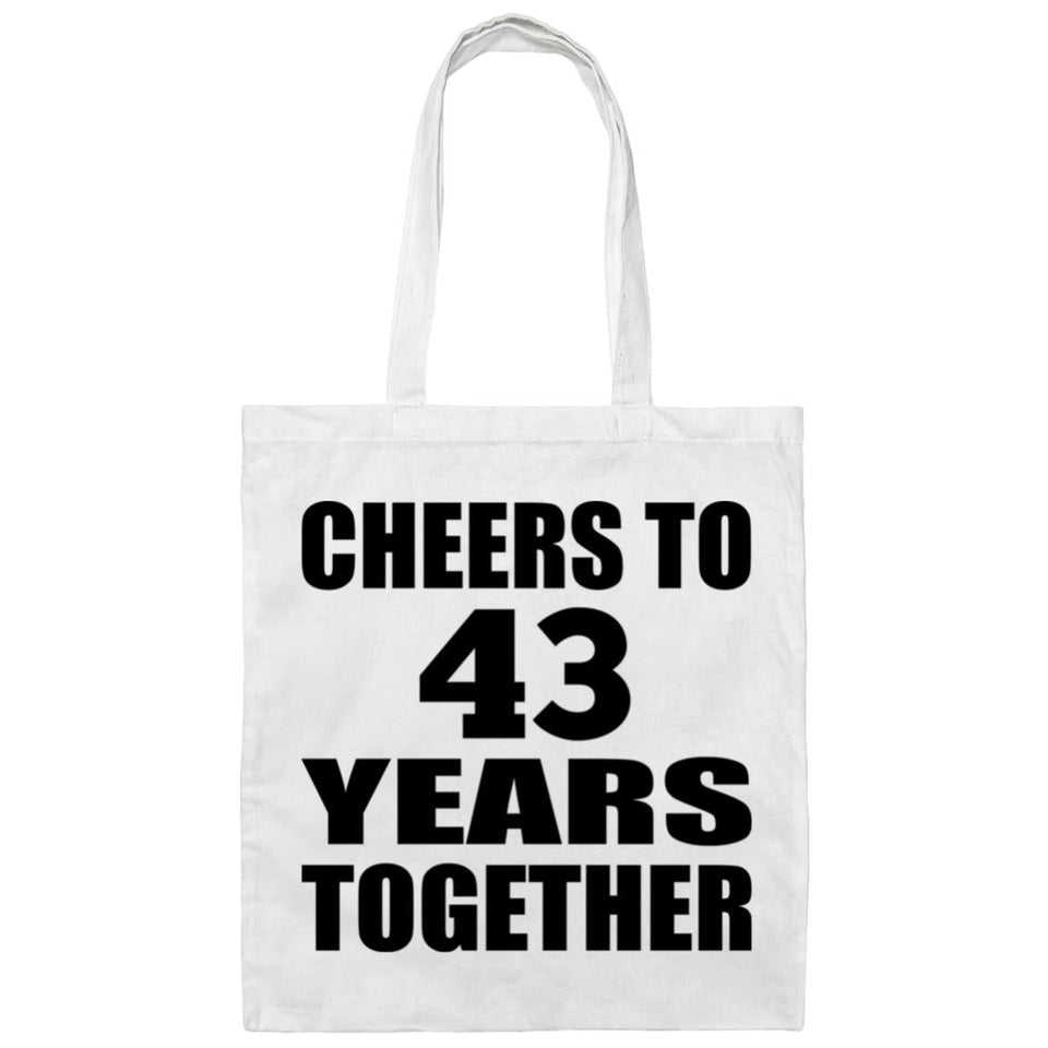 43rd Anniversary Cheers To 43 Years Together - Tote Bag White