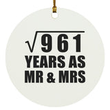 31st Anniversary Square Root of 961 Years As Mr & Mrs - Circle Ornament