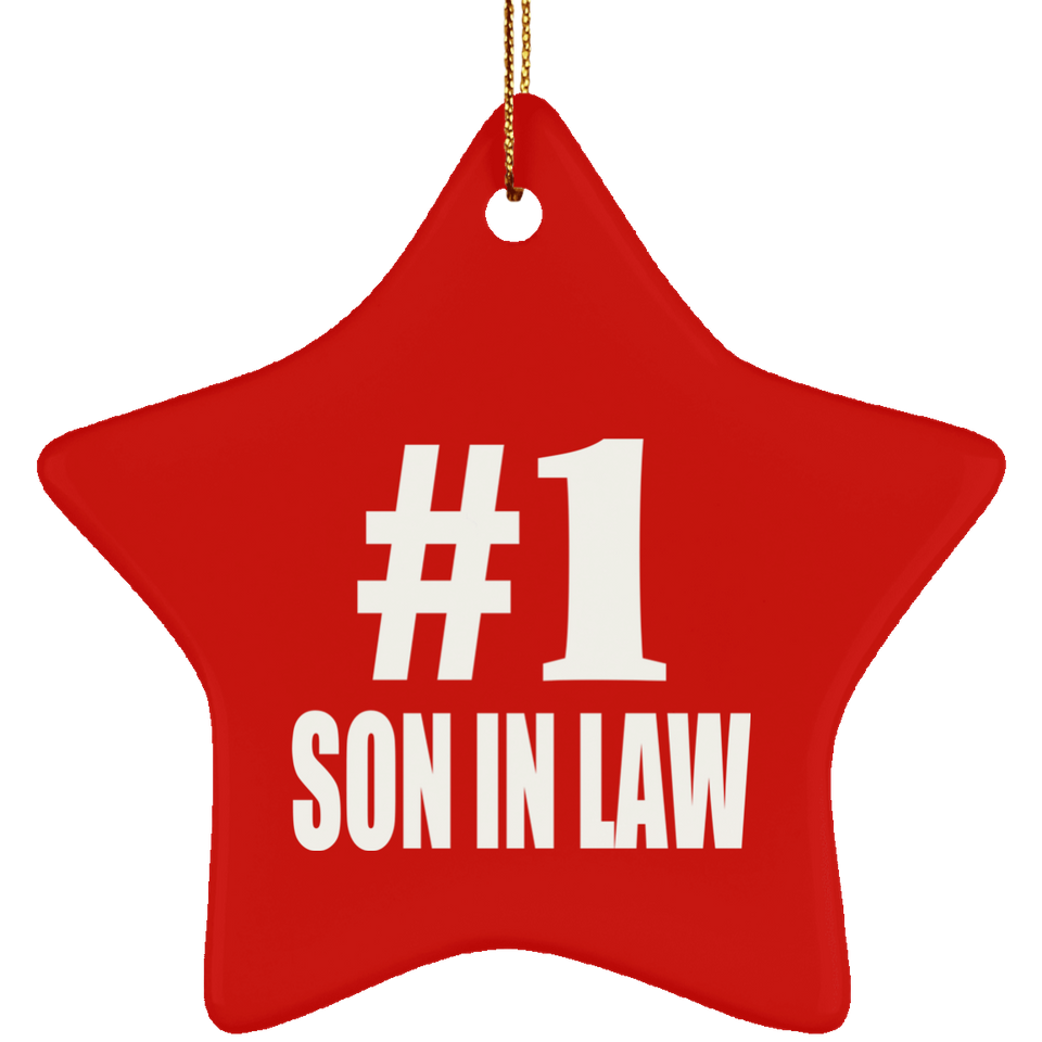 Number One #1 Son In Law - Star Ornament