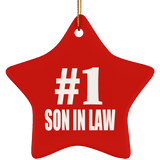 Number One #1 Son In Law - Star Ornament