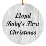 Lloyd Baby's First Christmas - Circle Ornament F