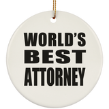 World's Best Attorney - Circle Ornament