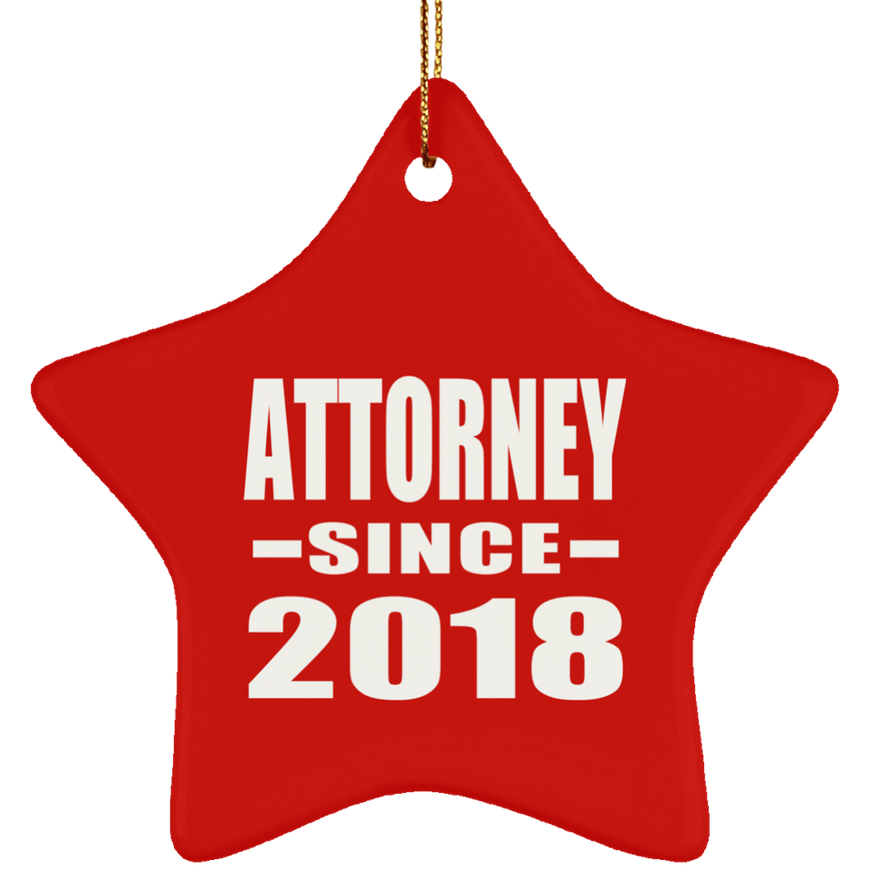 Attorney Since 2018 - Star Ornament