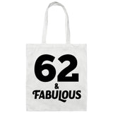 62nd Birthday 62 & Fabulous - Tote Bag White