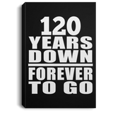 120th Anniversary 120 Years Down Forever to Go - Canvas Portrait