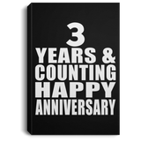 Happy 3rd Anniversary 3 Years & Counting - Canvas Portrait