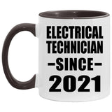 Electrical Technician Since 2021 - 11oz Accent Mug Black