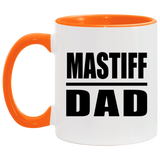 Mastiff Dad - 11oz Accent Mug Orange