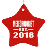 Meteorologist Established EST. 2018 - Star Ornament