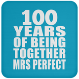 100th Anniversary 100 Years Of Being Mrs Perfect - Drink Coaster
