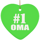 Number One #1 Oma - Heart Ornament