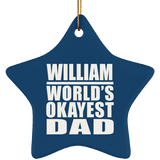 William World's Okayest Dad - Star Ornament