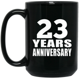 23rd Anniversary 23 Years - 15 Oz Coffee Mug Black
