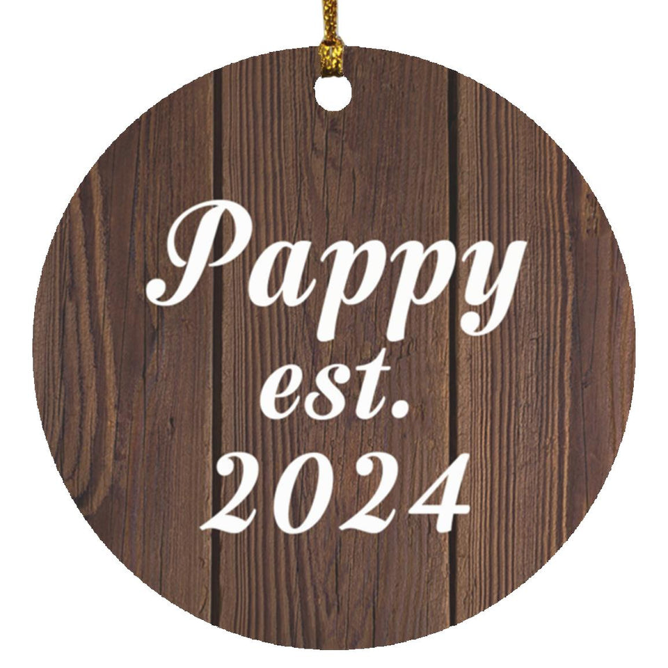 Pappy Established EST. 2024 - Circle Ornament D