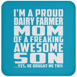 Proud Dairy Farmer Mom Of Awesome Son - Drink Coaster