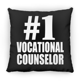 Number One #1 Vocational Counselor - Throw Pillow Black
