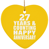 Happy 27th Anniversary 27 Years & Counting - Heart Ornament