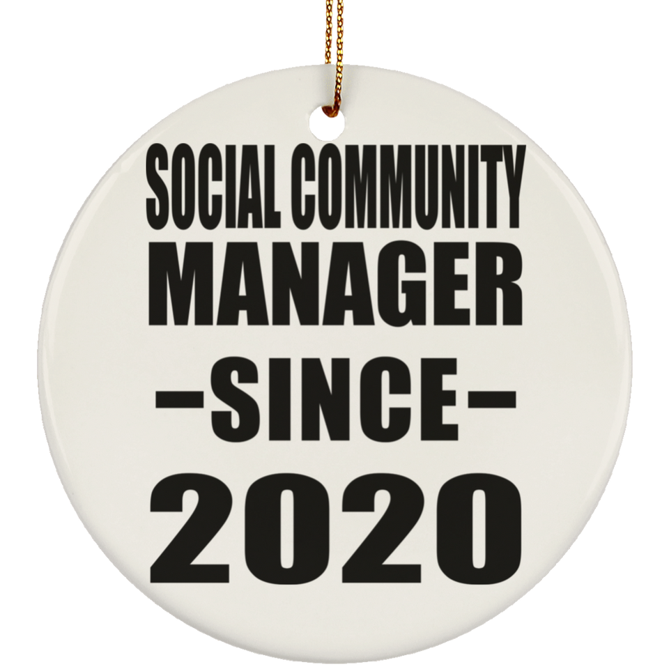 Social Community Manager Since 2020 - Circle Ornament