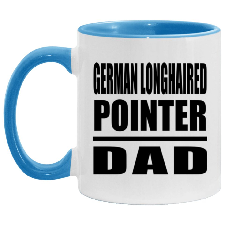 German Longhaired Pointer Dad - 11oz Accent Mug Blue