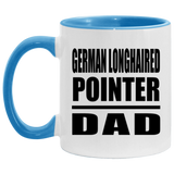 German Longhaired Pointer Dad - 11oz Accent Mug Blue