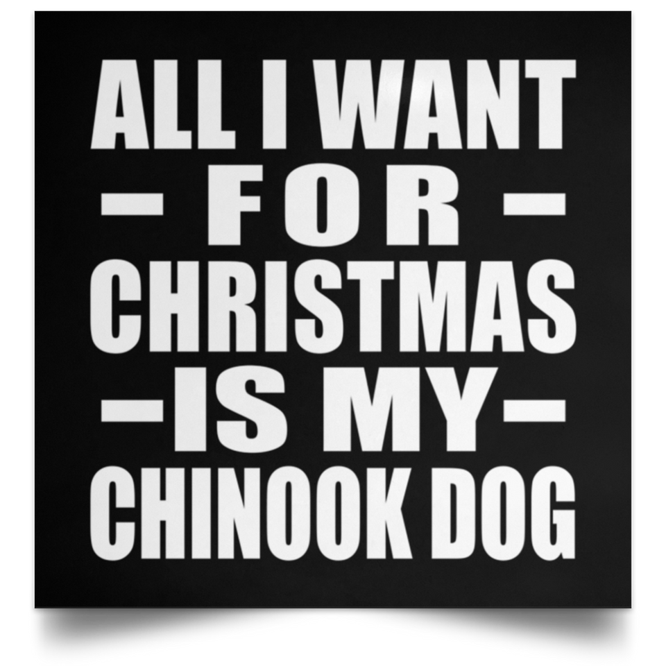 All I Want For Christmas Is My Chinook Dog - Poster Square