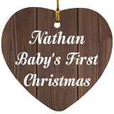 Nathan Baby's First Christmas - Heart Ornament D