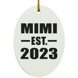 Mimi Established EST. 2023 - Oval Ornament