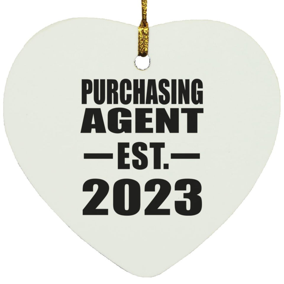 Purchasing Agent Established EST. 2023 - Heart Ornament