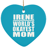 Irene World's Okayest Mom - Heart Ornament