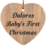 Dolores Baby's First Christmas - Heart Ornament C