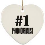 Number One #1 Photojournalist - Heart Ornament