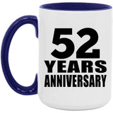 52nd Anniversary 52 Years Anniversary - 15oz Accent Mug Purple