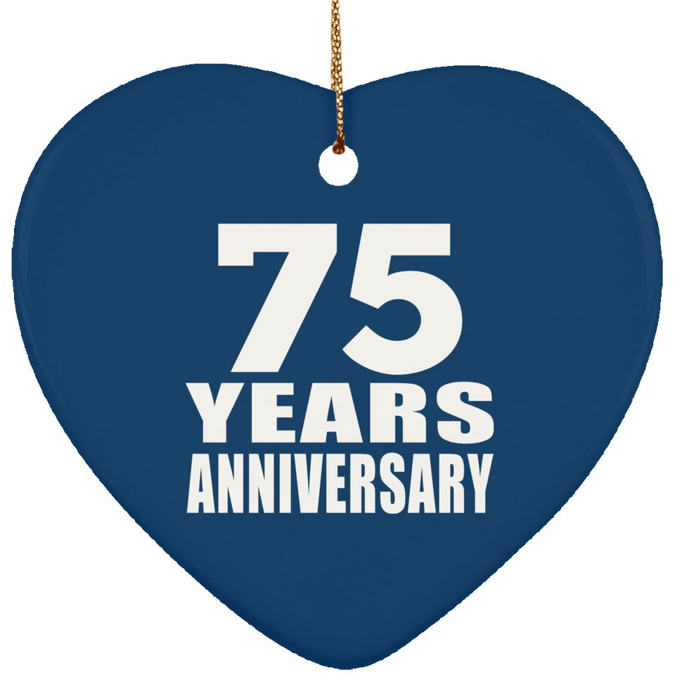 75th Anniversary 75 Years - Heart Ornament