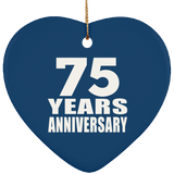 75th Anniversary 75 Years - Heart Ornament