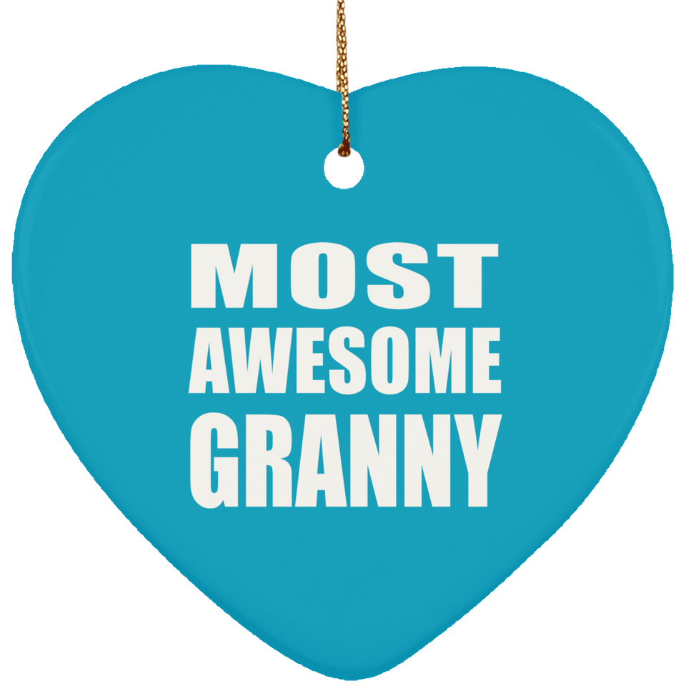 Most Awesome Granny - Heart Ornament