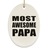 Most Awesome Papa (Grandpa) - Oval Ornament