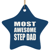 Most Awesome Step Dad - Star Ornament
