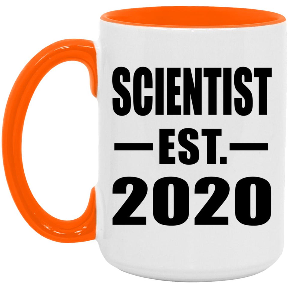 Scientist Established EST. 2020 - 15oz Accent Mug Orange