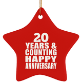 Happy 20th Anniversary 20 Years & Counting - Star Ornament