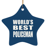 World's Best Policeman - Star Ornament