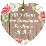 All I Want For Christmas Is More MMA - Heart Ornament B