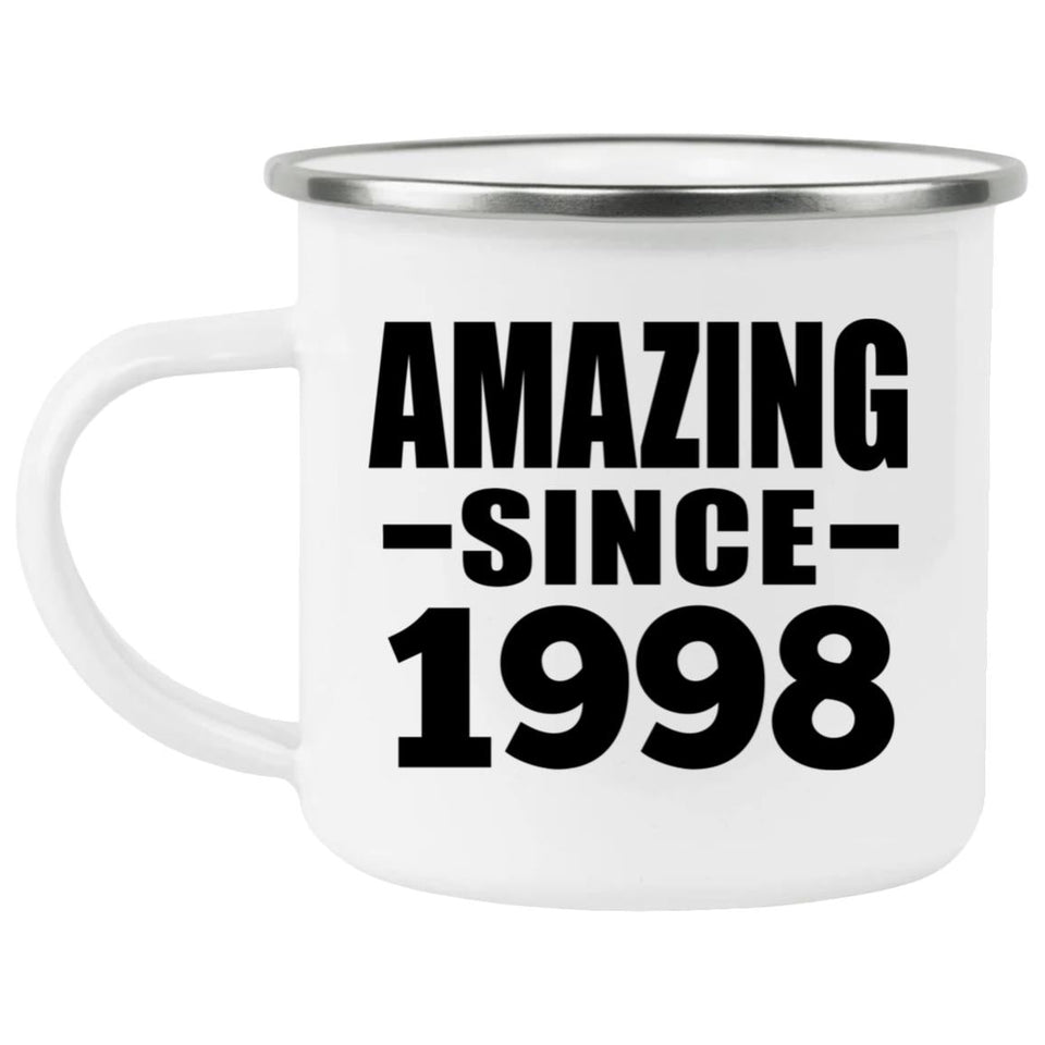 26th Birthday Amazing Since 1998 - 12oz Camping Mug