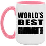 World's Best Granddaughter - 15oz Accent Mug Pink
