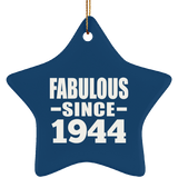 80th Birthday Fabulous Since 1944 - Star Ornament