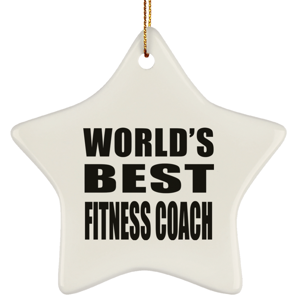 World's Best Fitness Coach - Star Ornament
